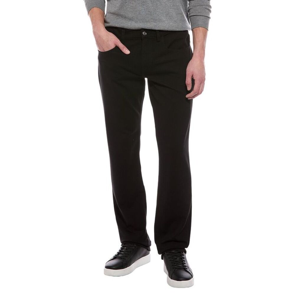 7 For All Mankind Mens The Straight Double Knit Black Jean, Black
